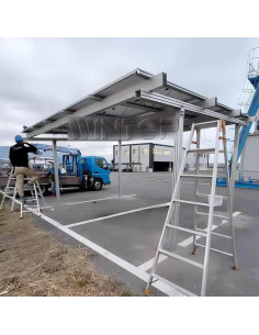 WINTOP Carport 2 AUTO SILVER con sistema di drenaggio 2