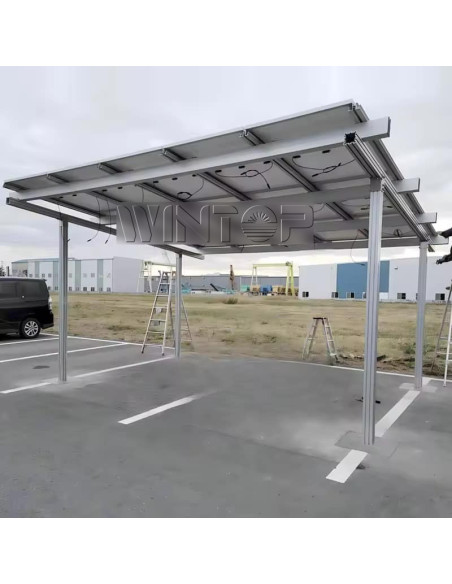 Struttura in Alluminio Completa per Carport 2 auto WINTOP - Silver