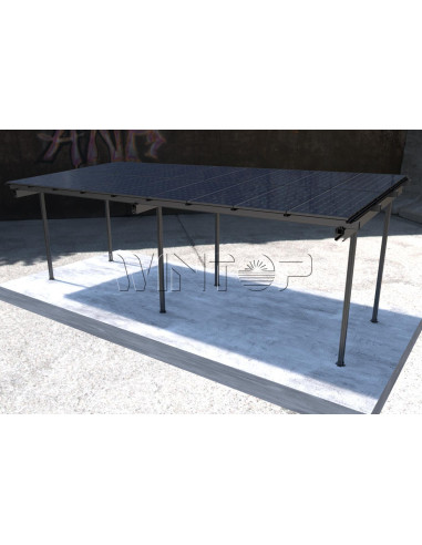 Struttura in Alluminio Completa per Carport 2 auto WINTOP - Black