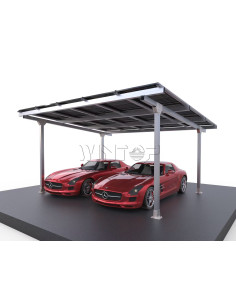 Struttura in Alluminio Completa per Carport 2 auto WINTOP - Silver