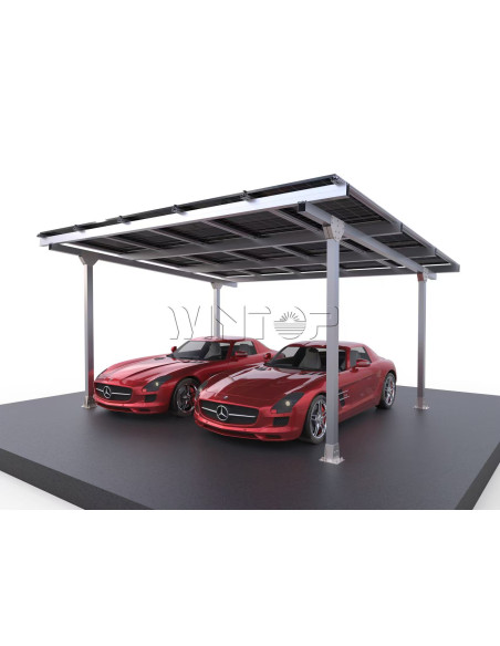 Struttura in Alluminio Completa per Carport 2 auto WINTOP - Silver