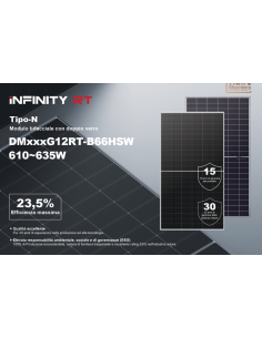 DMEGC 630W-DM630G12RT-B66HSW Bifacciale 2382×1134×30 Voc 49,49 Isc 16,23