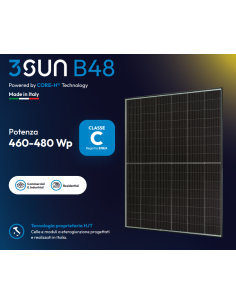 3SUN 475W - 3SHBGA-AF-475 Bifacciale 1754 x 1303 x 30 Voc 35,55 Isc 16,64