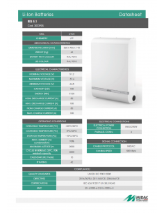 IN-ONE  5.1 - Batteria Li-ion LFP 5.12 kWh - interna per inverter MIDAC IN-ONE e DELIOS IN-ONE 2