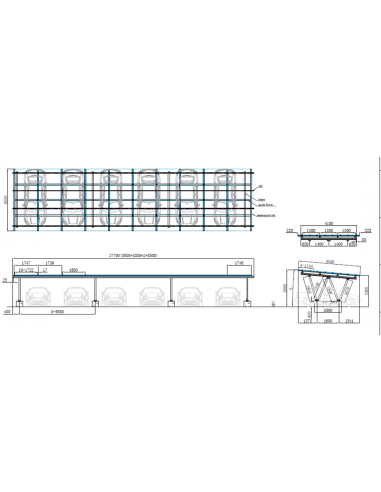 Struttura in Alluminio a "V" per Carport - WINTOP