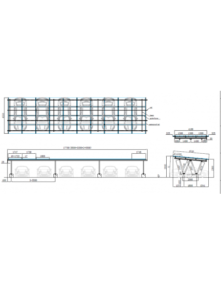Struttura in Alluminio a "V" per Carport - WINTOP