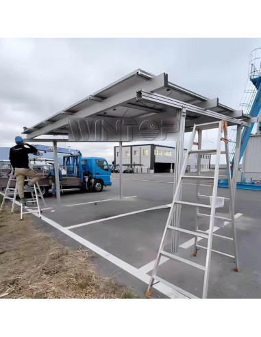 Struttura in Alluminio Completa per Carport 2 auto WINTOP - Silver