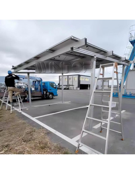 Struttura in Alluminio Completa per Carport 2 auto WINTOP - Silver