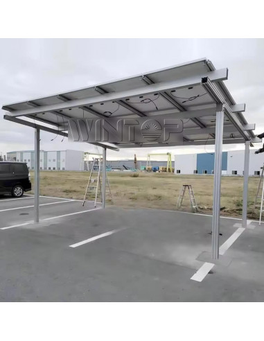 Struttura in Alluminio Completa per Carport 2 auto WINTOP - Silver