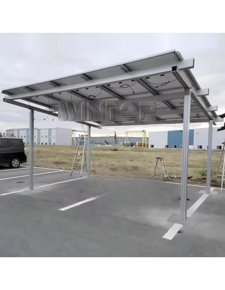 Struttura in Alluminio Completa per Carport 2 auto WINTOP - Silver