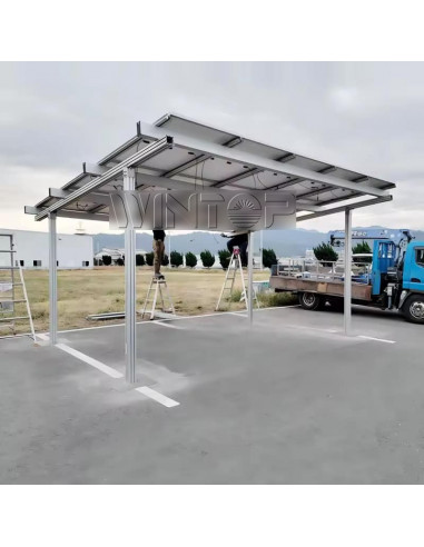 Struttura in Alluminio Completa per Carport 2 auto WINTOP - Silver