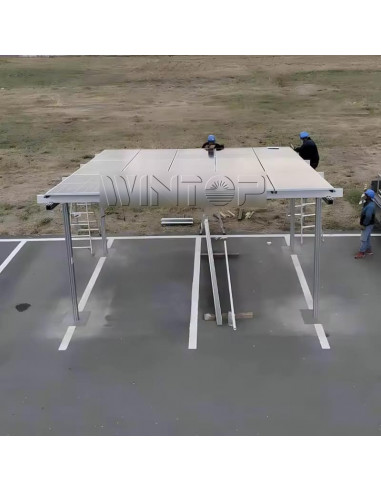 Struttura in Alluminio Completa per Carport 2 auto WINTOP - Silver