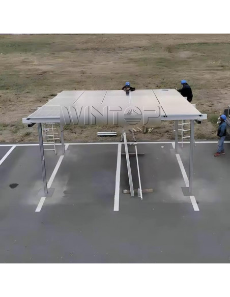 Struttura in Alluminio Completa per Carport 2 auto WINTOP - Silver