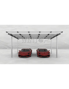 Struttura in Alluminio Completa per Carport 2 auto WINTOP - Silver 2