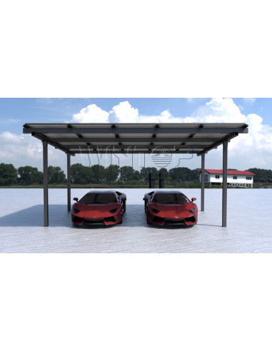 Struttura in Alluminio Completa per Carport 2 auto WINTOP - Black