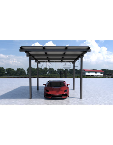 Struttura in Alluminio Completa per Carport 1 auto WINTOP - Black