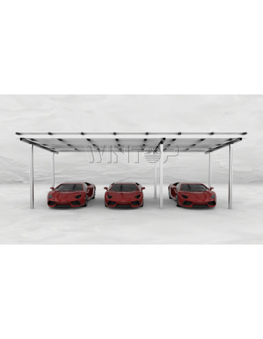 Struttura in Alluminio Completa per Carport 3 auto WINTOP