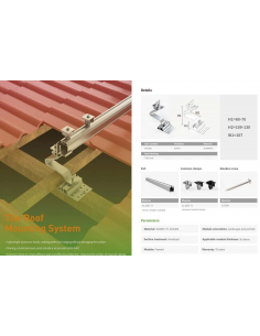 WINTOP fissaggio per tetto in tegola o coppi - Kit 4 pannelli - mod. T02 2
