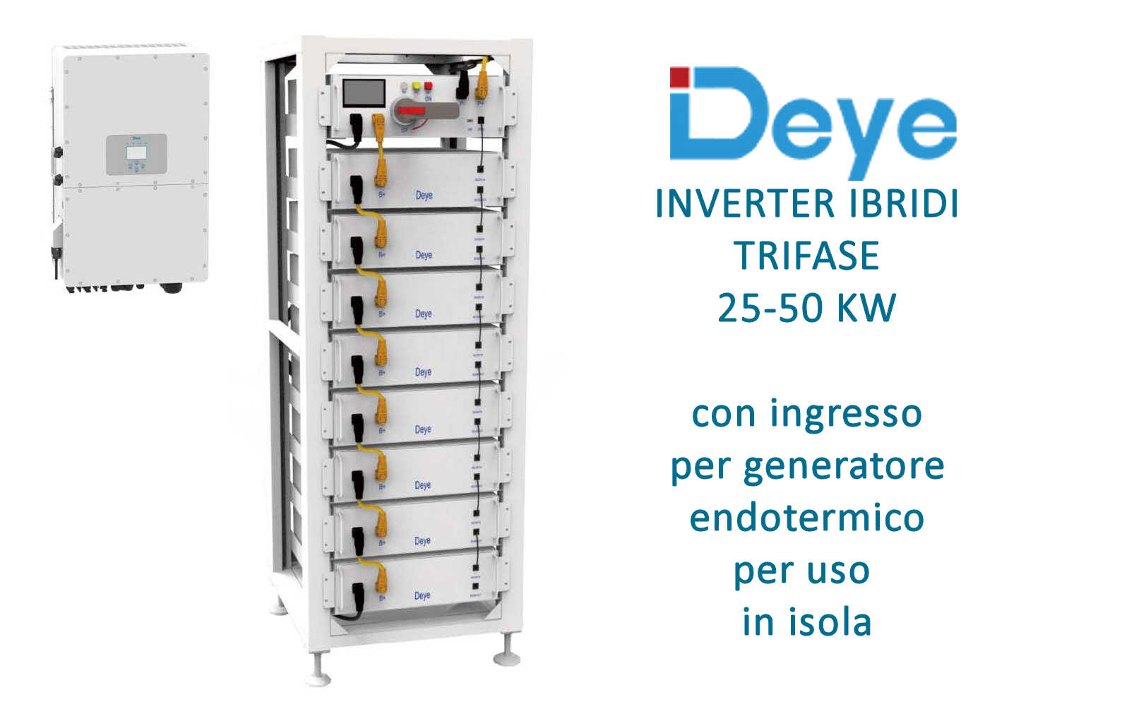 Deye Inverter ibridi 25-50 KW per l'isola